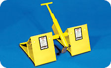 4012-09 Wheel Chocks 
Aldon® Double Locking Wheel Chock for Truck and Trailer
Block Width 7" x Length 10 3/4" x Height 8"Weight 25 lbs. 
For maximum tire dia. 30" 
Powder-coated safety yellow.