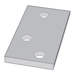 4014-32 Derails - Accessories 
Ready to use shim plates, 1/4" thick, ensure a proper height adjustment and a secure mounting of hinged derails with manual lift sign holders.